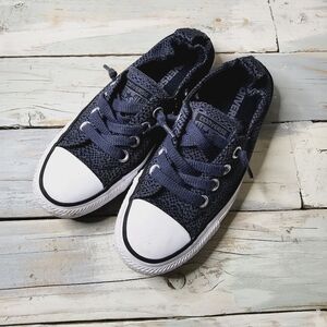 Converse | Shoreline Slip On Elastic Sneakers in Navy / Black Size 5